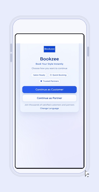 BookZee mobile app demo